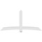 Ekena Millwork Bellingham Architectural Grade PVC Gable Bracket, 96"W x 48"H x 6"D x 6"F, 12/12 Pitch GBP096X48X0606BEL00 - alternate 4